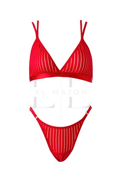El Major Striped Non-Support Jacquard Bra Set