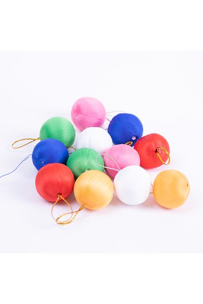 Bimotif Christmas Ornament, 12 Mixed Colored Balls 10 Pieces