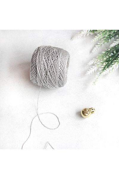 Bimotif Decorative Thin Glitter Rope, Silver 50 gr