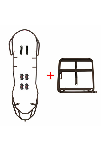 GP KOMPOZİT GP Kompozit Aprilia SR 125/160 2024 Uyumlu Motor Koruma Demiri ve Damperli Çanta Demiri Seti Siyah