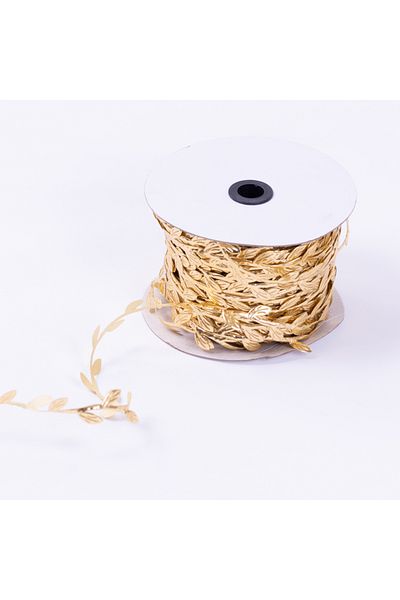 Bimotif Decorative Gold Colored Leaf Strip 5 Meters