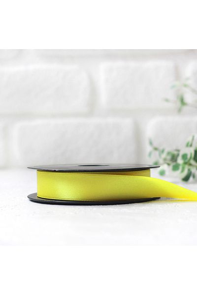 Bimotif Neon Yellow Satin Ribbon, 25 Mm 10 Meters