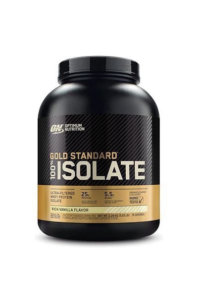 Optimum Nutrition 100% Gold Standard Isolate, Rich Vanilla, 5.2 Lb