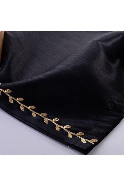 Bimotif Set of dowry 4 pieces of Ottoman silk, Black