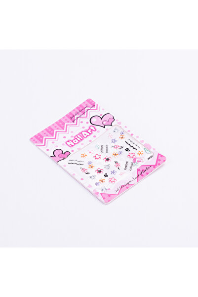 Bimotif Renkli yapışkanlı tırnak sticker seti, karışık 1 adet