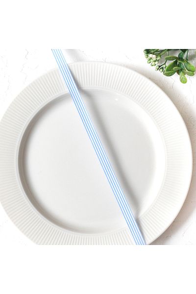 Bimotif Panglică din tafta cu dungi albastre și albe, 2 metri 10 mm