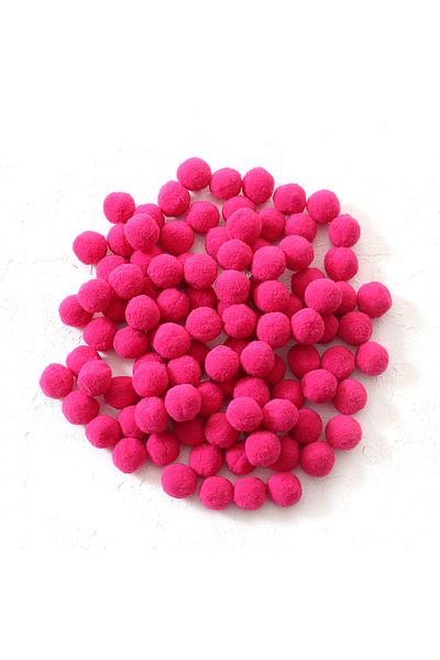 Bimotif Plush pom-pom, 2.2 cm 20 pieces Dark Pink