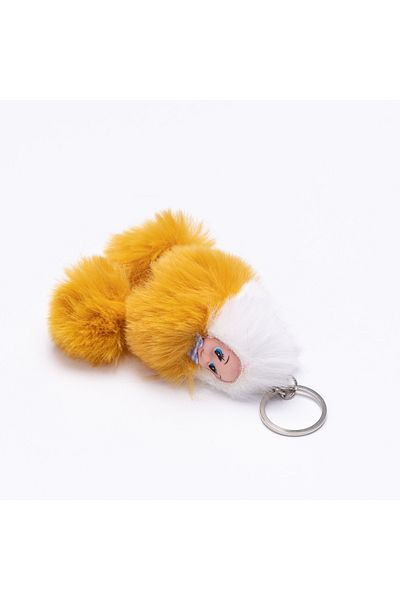 Bimotif Plush baby keychain, mustard