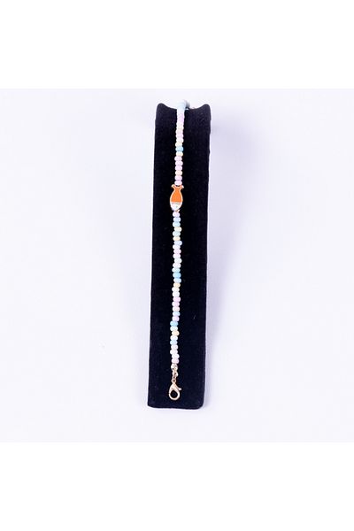 Bimotif Colorful beaded anklets with fish accessories