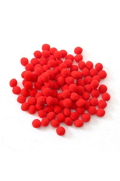 Bimotif Λούτρινο πομπόν, 2,2 cm 20 τμχ Κόκκινο