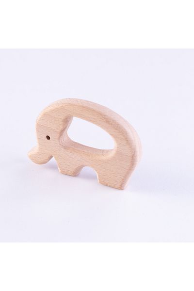 Bimotif Natural Wood - Teether and Elephant Set