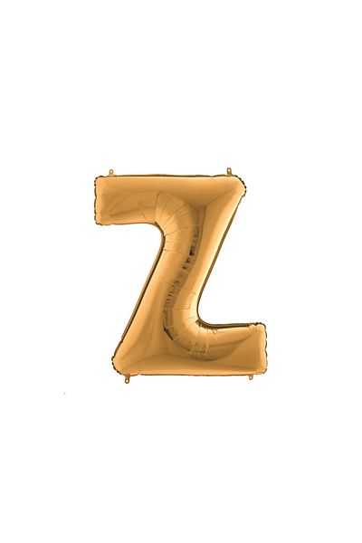 Bimotif Letter foil balloon, gold color glossy, 102cm Letter Z 1 piece