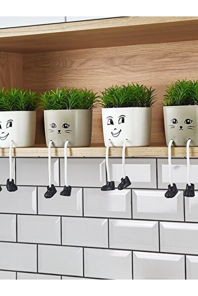 Genel Markalar Linaline Dekoratif 2'li Sallanan Ayaklı Yapay Çiçek - Masa / Ev / Ofis Dekoru