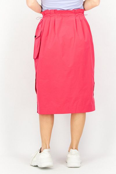 Aigle Women Plain Drawstring Midi Skirt, Fuchsia