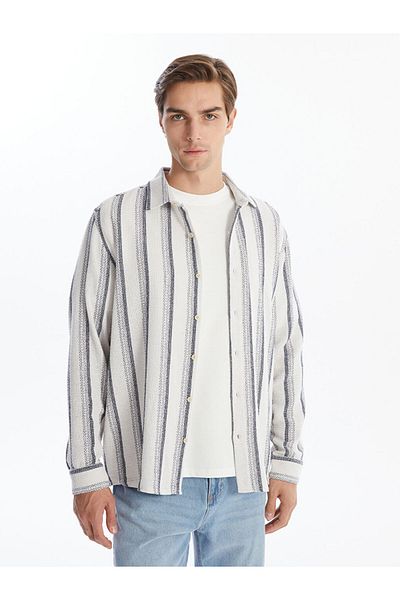 LC Waikiki Men's Striped Long Sleeve Regular Fit Shirt