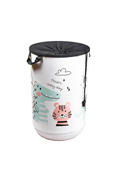QUTU Qoja Kese 20 L Cute Animals Desenli Çok Amaçlı Çamaşır Ve Oyuncak Sepeti
