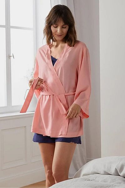 Tchibo Women Long Sleeve Kimono, Apricot