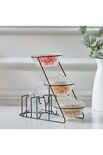 Home Box Vintage 7 Parçalı Cam Atıştırmalık Seti