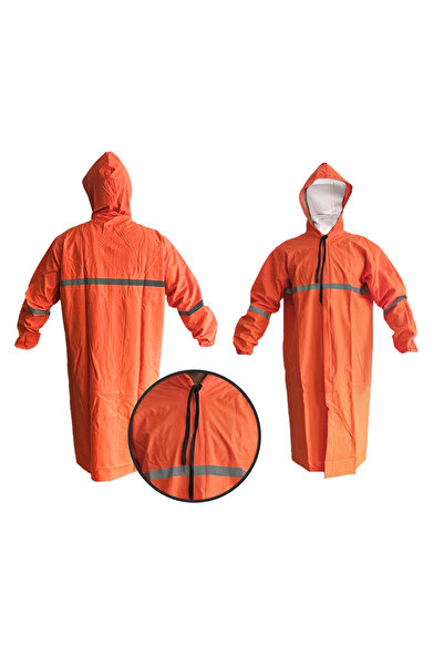 SeraTrend PARDESÜ YAĞMURLUK REFLEKTÖR ÇİZGİLİ FOSFORLU TURUNCU NEON PARDESÜ Y...