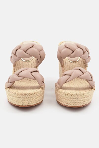 Kenneth Cole Women Medium Owen Braid Slip On Wedge , Tan