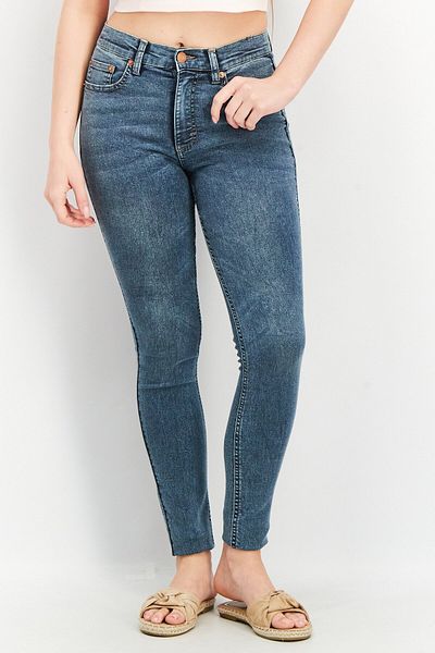 French Connection Women Regular Fit Washed Stretchable Denim Jeans, Navy Blue