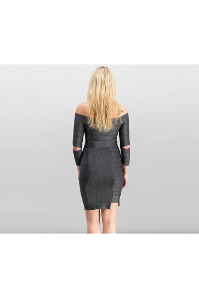 French Connection Women Off,the,Shoulder Sheath Dress, Graphite
