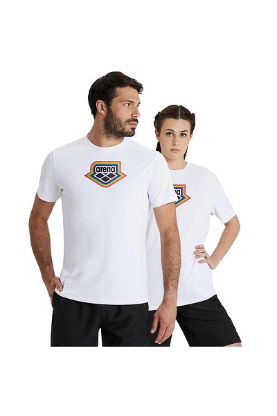 ARENA Μπλουζάκι Unisex White Pride - S/S, Casual Style, 2g4960e100