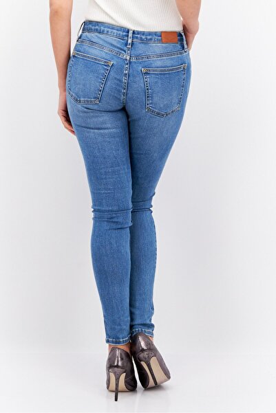 Esprit Women Skinny Fit Mid Rise Stretch Jeans, Light Blue