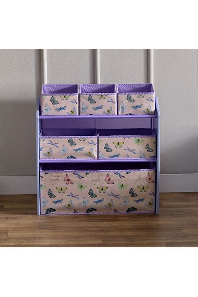 Home Box Flutterby Candice Storage Rack with 6 Bins 63x30x60 cm