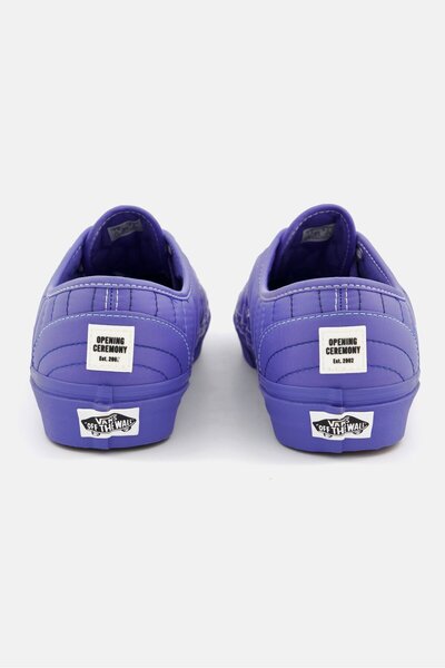 Vans Men Authentic Quilted Lace Up Closure Casual Shoes, Blue