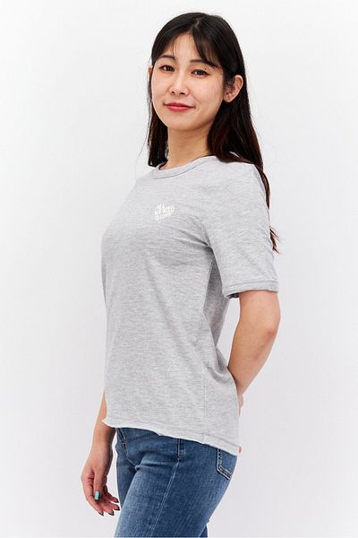 Esprit Women Round Neck Short Sleeve Heather T-shirt, Grey