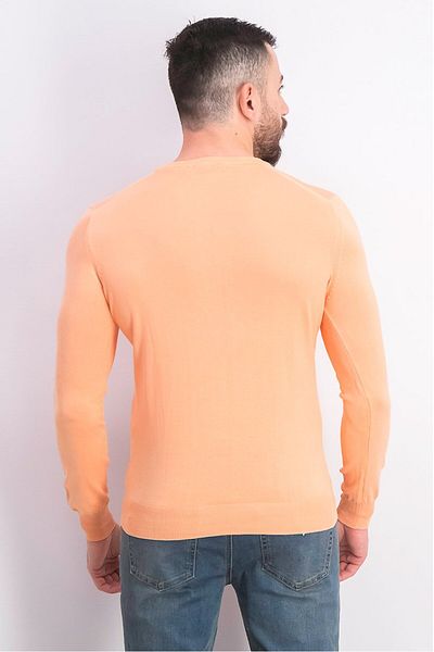 Harmont & Blaine Men Regular Fit Embroidered Logo Crew,neck Sweatshirt, Peach