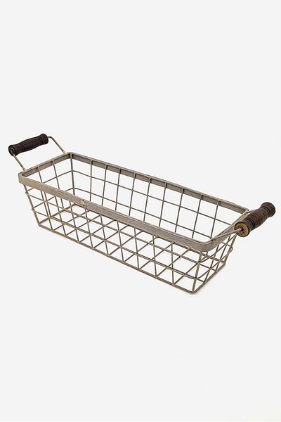 Robert Allen Square Wire Planter Tray, Silver