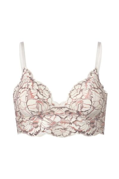 Tchibo Women Slightly Padded Non Wire Soft Bra, White Combo