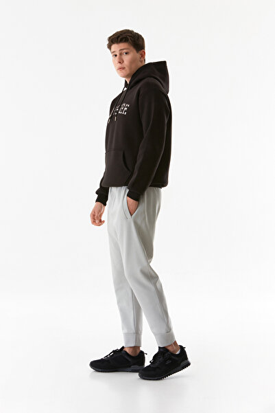 Fulla Moda Світшот з капюшоном з кишенями кенгуру з принтом