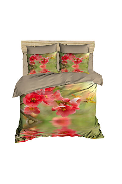 Fabeteks Spring Flowers Japanese Birch 3D Digital Double Duvet Cover Set