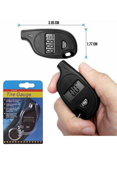 Genel Markalar Taşınabilir Anahtarlık Dijital Basınç Hava Lastik Ölçüm Cihazı
