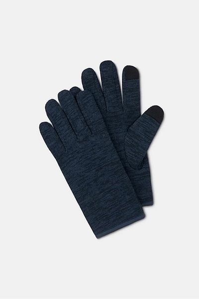 Tchibo Men Knitted Fleece Gloves, Navy Blue