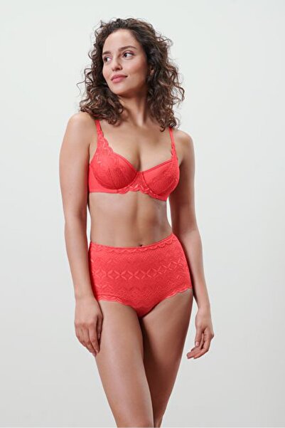 Tchibo سراويل داخلية نسائية من الدانتيل ذات الخصر العالي يمكن ارتداؤها باللون...