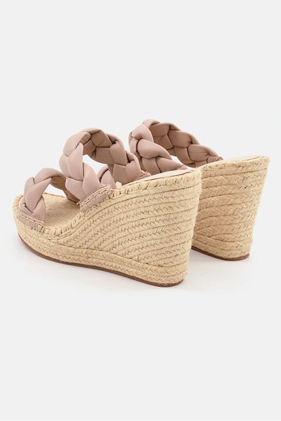 Kenneth Cole Women Medium Owen Braid Slip On Wedge , Tan