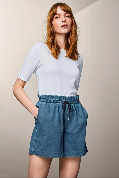 Tchibo Women Plain Pullon Shorts, Blue