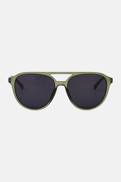 Kenneth Cole نظارة شمسية مستطيلة للرجال KC7261، باللون الأخضر الداكن
