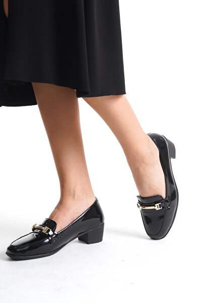 ALPELLİByAlp Γυναικεία λουστρίνι μαύρα Loafer Casual Παπούτσια Χονδρή σόλα με...