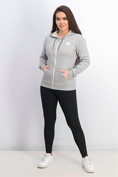 Champion Women Sportwear Fit Long Sleeve Full Zip Hoodies, Grey