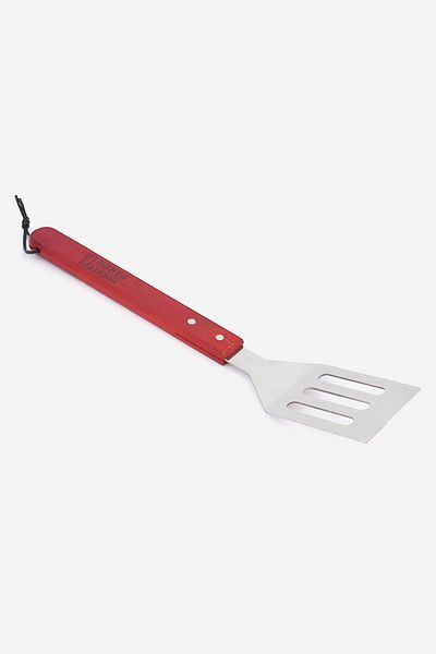Maestros De La Parilla Wood Handle Metal Spatula Bbq Grill 39 Cm, Silver And Brown
