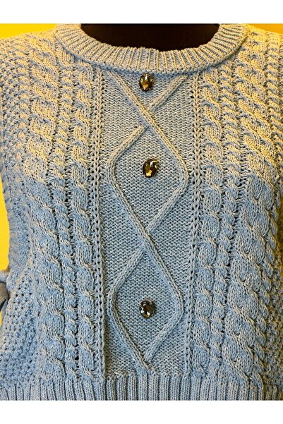 Gönülden Tasarım Knitwear ZIRCON STONE SIDE TIE SWEATER VEST CROP
