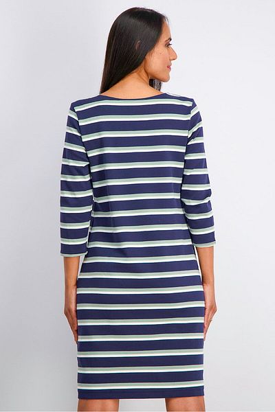 Tchibo Women Stripe Midi Dress, Navy Combo