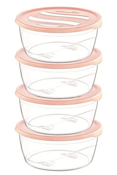 Rasanet Krizma round storage container 4 piece no:1 royaleks-çnk2153