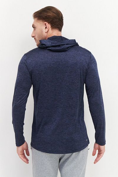 RBX Men Sportswear Fit Hooded Training Sweatshirt, Navy Blue