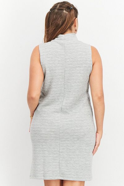 French Connection Women Textured Mini Dress, Light Grey